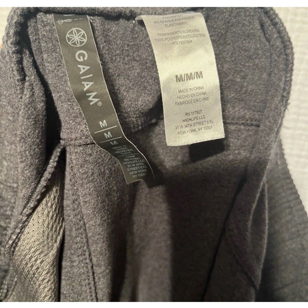 Gaiam Mens Medium Jogger Pants Gray Yoga Lounge Sweatpants Drawstring Athletic - Picture 5 of 7
